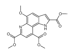 5-methoxy-1H-pyrrolo[2,3 -f]quinoline-2,7,9-tricarboxylic acid trimethyl ester Structure
