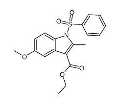 Ethyl 1-benzenesulphonyl-5-methoxy-2-methylindole-3-carboxylate Structure