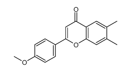 2-(4-methoxyphenyl)-6,7-dimethylchromen-4-one Structure