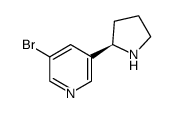 (R)-3-溴-5-(吡咯烷-2-基)吡啶结构式