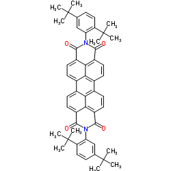 N,N'-双(2,5-二叔丁基苯基)-3,4,9,10-per二羧酰亚胺结构式