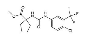 methyl 2-(3-(4-chloro-3-(trifluoromethyl)phenyl)ureido)-2-ethylbutanoate结构式