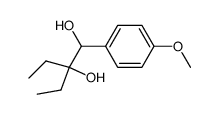 2-ethyl-1-(4-methoxy-phenyl)-butane-1,2-diol结构式