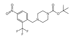 4-(4-nitro-2-trifluoromethyl-benzyl)-piperazine-1-carboxylic acid tert-butyl ester Structure