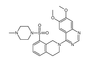 4-[3,4-二氢-8-[(4-甲基-1-哌嗪)磺酰基]-2(1H)-异喹啉]-6,7-二甲氧基-喹唑啉结构式