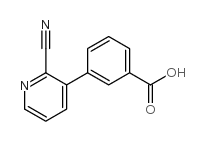 3-(6-甲氧基吡啶-3-基)苯甲酸结构式