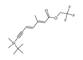 2,2,2-trifluoroethyl (2E,4E)-7-[(tert-butyl)dimethylsilyl]-3-methylhepta-2,4-dien-6-ynoate Structure