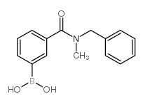 3-[苄基(甲基)氨甲酰基]苯硼酸结构式
