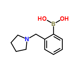 [2-(1-Pyrrolidinylmethyl)phenyl]boronic acid structure