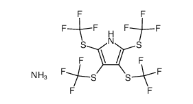 Ammonium-2,3,4,5-tetrakis(trifluormethylthio)pyrrolidid Structure