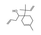1-(4-methyl-1-(2-methylbut-3-en-2-yl)cyclohex-3-en-1-yl)but-3-en-1-ol结构式