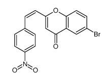 6-bromo-2-[2-(4-nitrophenyl)ethenyl]chromen-4-one Structure