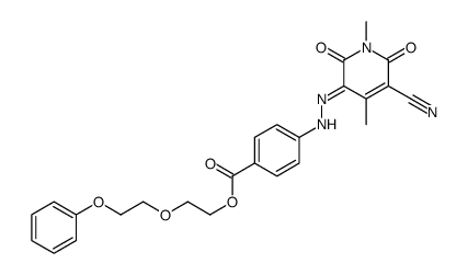 2-(2-phenoxyethoxy)ethyl 4-[(5-cyano-1,6-dihydro-2-hydroxy-1,4-dimethyl-6-oxopyridin-3-yl)azo]benzoate结构式