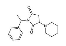 1-(1-phenylethyl)-3-piperidin-1-ylpyrrolidine-2,5-dione结构式