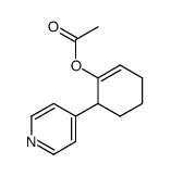 Acetic acid 6-pyridin-4-yl-cyclohex-1-enyl ester结构式