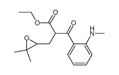 2-(3,3-Dimethyl-oxiranylmethyl)-3-(2-methylamino-phenyl)-3-oxo-propionic acid ethyl ester结构式