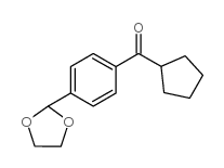 CYCLOPENTYL 4-(1,3-DIOXOLAN-2-YL)PHENYL KETONE structure