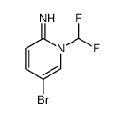 2(1H)-Pyridinimine, 5-bromo-1-(difluoromethyl) Structure