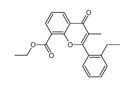 ethyl 2'-ethyl-3-methylflavone-8-carboxylate Structure