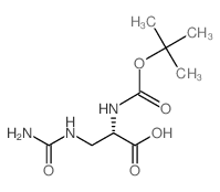 Boc-L-2-amino-3-ureidopropionic acid Structure