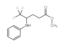 DL-5,5,5-三氟-4-(苯胺基)戊酸甲酯结构式