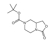 TERT-BUTYL 3-OXOTETRAHYDRO-1H-OXAZOLO[3,4-A]PYRAZINE-7(3H)-CARBOXYLATE Structure
