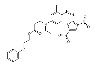 2-phenoxyethyl N-[4-[(3,5-dinitro-2-thienyl)azo]-3-methylphenyl]-N-ethyl-beta-alaninate structure