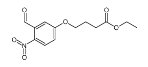 ethyl 4-((3-formyl-4-nitrophenyl)oxy)butyrate结构式