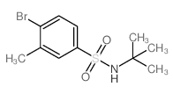 4-溴-N-叔丁基 3-甲基苯磺酰胺结构式