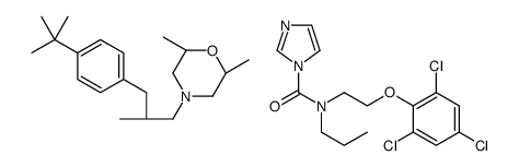 (2R,6S)-4-[3-(4-tert-butylphenyl)-2-methylpropyl]-2,6-dimethylmorpholine,N-propyl-N-[2-(2,4,6-trichlorophenoxy)ethyl]imidazole-1-carboxamide结构式