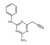 (4-氨基-6-苯胺-1,3,5-三嗪-2-基)乙腈结构式