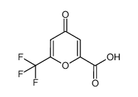 6-(TRIFLUOROMETHYL)-4-OXO-4H-PYRAN-2-CARBOXYLIC ACID Structure
