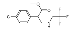 methyl 2-(4-chlorophenyl)-3-((2,2,2-trifluoroethyl)amino)propanoate结构式