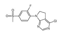 4-chloro-7-(2-fluoro-4-methylsulfonylphenyl)-5,6-dihydropyrrolo[2,3-d]pyrimidine结构式