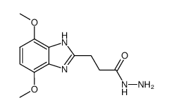 3-(4,7-dimethoxy-1H-benzimidazol-2-yl)-propionic acid hydrazide结构式