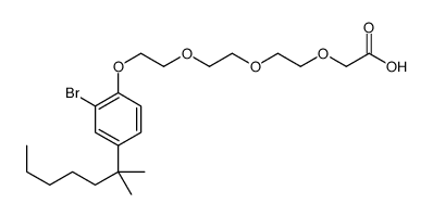 2-[2-[2-[2-[2-bromo-4-(2-methylheptan-2-yl)phenoxy]ethoxy]ethoxy]ethoxy]acetic acid Structure