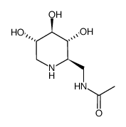 2-乙酰氨基-1,2,5-三脱氧-1,5-亚氨基-d-葡萄糖醇结构式