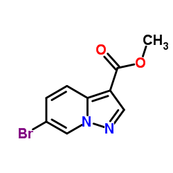 6-溴吡唑并[1,5-a]吡啶-3-羧酸甲酯结构式