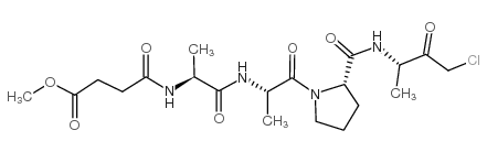 MeOSuc-Ala-Ala-Pro-Ala-chloromethylketone structure