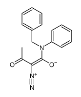 4-(N-benzylanilino)-3-diazonio-4-oxobut-2-en-2-olate结构式