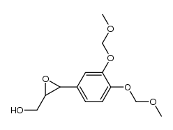 2,3-epoxy-3-[(3,4-dimethoxymethoxy)phenyl]-1-propanol结构式