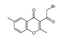 3-(2-bromoacetyl)-2,6-dimethylchromen-4-one Structure