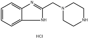 2-(哌嗪-1-基甲基)-1H-苯并咪唑二盐酸盐结构式