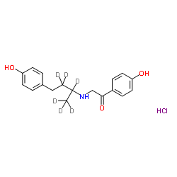 (±)-Ractopamine-d6 Ketone HCl (1-methyl-d3-propyl-1,2,2-d3) Structure
