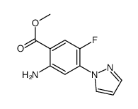 2-氨基-4-(1-吡唑基)-5-氟苯甲酸甲酯结构式