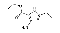 3-氨基-5-乙基-1H-吡咯-2-羧酸乙酯结构式