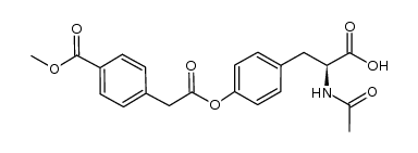 (S)-2-acetamido-3-(4-(2-(4-(methoxycarbonyl)phenyl)acetoxy)phenyl)propanoic acid Structure