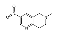 6-甲基-3-硝基-5,6,7,8-四氢-1,6-萘啶结构式