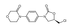(R)-4-(4-(5-(chloromethyl)-2-oxooxazolidin-3-yl)phenyl)Morpholin-3-one结构式
