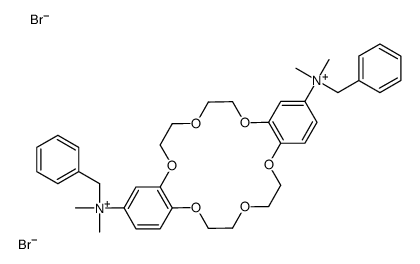 4',4''-Bis(dimethylbenzylammonium)dibenzo-18-crown-6 dibromide Structure